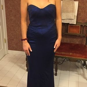 My beautiful navy shimmer prom dress